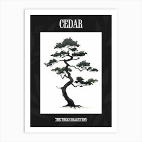 Cedar Tree Pixel Illustration 1 Poster Art Print
