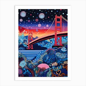 San Francisco, Illustration In The Style Of Pop Art 4 Art Print