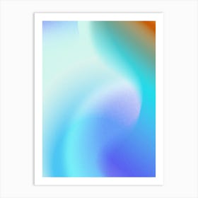 Blue Soft Aesthetic Aura Gradient Minimalist Background Art Print