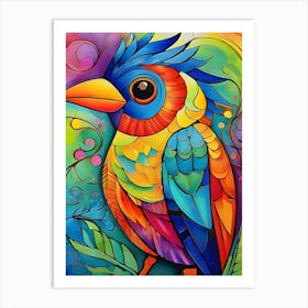 Colorful Bird-Reimagined 7 Art Print