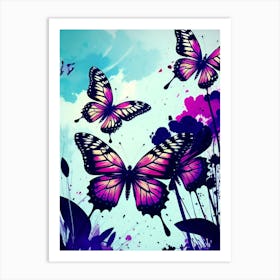 Butterflies In The Sky 45 Art Print