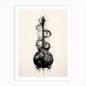 Black And White Violin Art Print