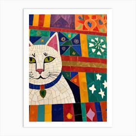 Mosaic Cat 4 Art Print