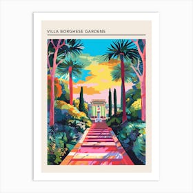 Villa Borghese Gardens Rome Art Print