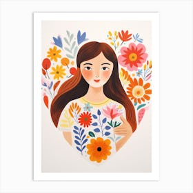 Nature & Patterns Heart Illustration Of A Person 2 Art Print