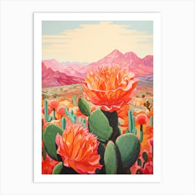 Cactus In The Desert Painting Canthocalycium 3 Art Print
