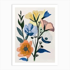 Painted Florals Lisianthus 2 Art Print