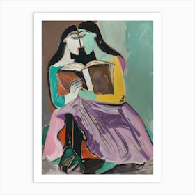 Two Women Reading Art Print