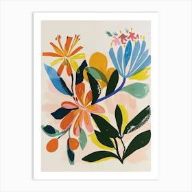 Painted Florals Honeysuckle 3 Art Print