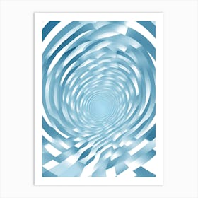 Abstract Blue Vortex Art Print