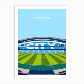 Etihad Stadium Manchester City Print Art Print