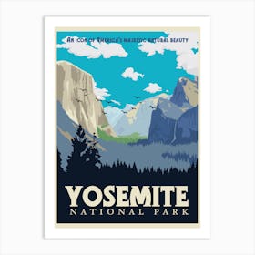 Yosemite National Park Travel Poster Art Print