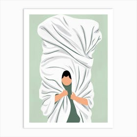 Person Covered In A Blanket Art Print