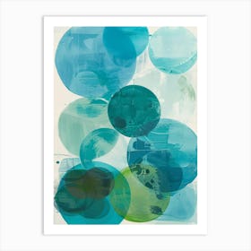 'Blue Circles' 5 Art Print