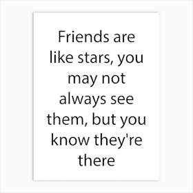 Friendship Quote 8 Art Print