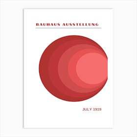 Bauhaus Red Exhibition Art Print