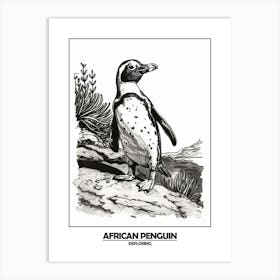 Penguin Exploring Poster 5 Art Print