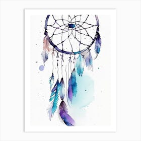 Dreamcatcher Symbol 2 Minimal Watercolour Art Print