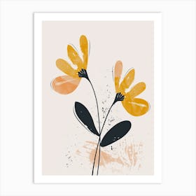 Indianapolis Flower Market Boho Minimalist Style 1 Art Print