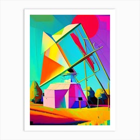 Radio Telescope Abstract Modern Pop Space Art Print