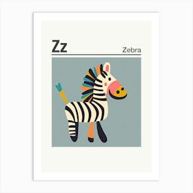 Animals Alphabet Zebra 3 Art Print