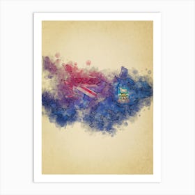 Falkland Islands Flag Vintage Art Print