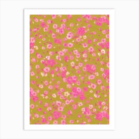 Delphinium Floral Print Warm Tones Flower Art Print