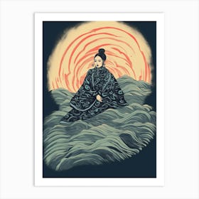 Female Samurai Onna Musha Illustration 5 Art Print