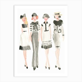 Four Fashionistas Art Print
