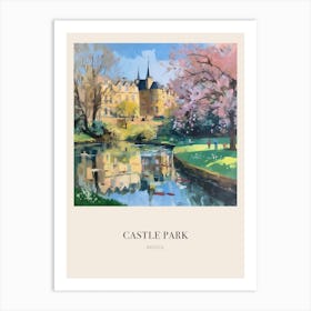 Castle Park Bristol Vintage Cezanne Inspired Poster Art Print