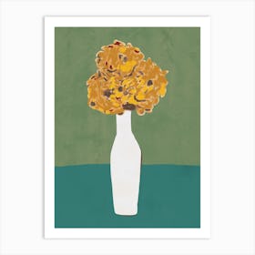 Yellow Flowers In A Vase Art Print