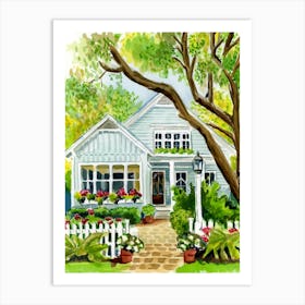 Beautiful Blue House Art Print