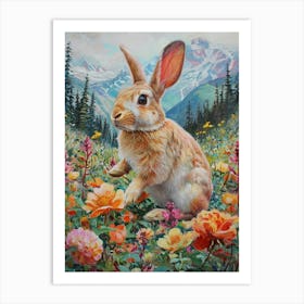 Himalayan Rabbit Painting 3 Art Print