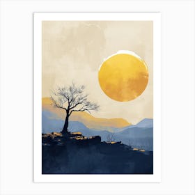 Lone Tree, Minimalism Art Print