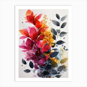 Watercolor Of Flowers Art Print