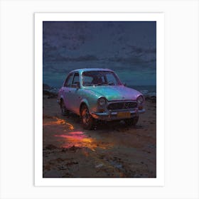 Car On The Beach 1 Art Print