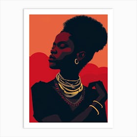 Afro-American Woman 24 Art Print