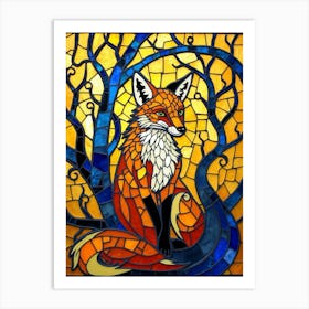 Fox In The Forest 5 Art Print