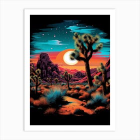 Joshua Tree At Night, Nat Viga Style (1) Art Print
