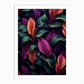 Colourful Leaves 7 Art Print