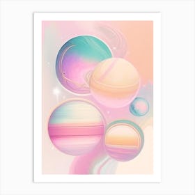 Planets Gouache Space Art Print