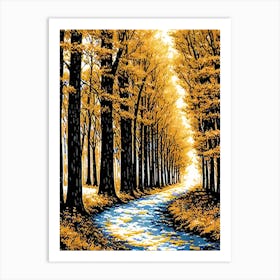 Road In The Woods 1 Art Print