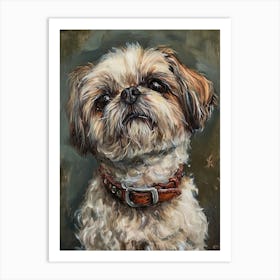 Shih Tzu Acrylic Painting 6 Art Print