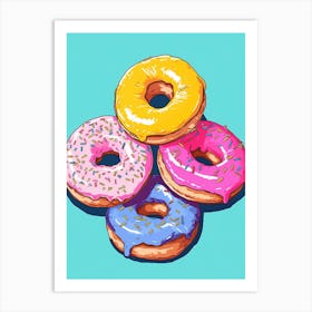 Donuts Pop Art Retro 2 Art Print