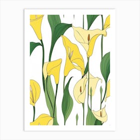 Yellow Calla Lily Art Print