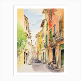 Ravenna, Italy Watercolour Streets 1 Art Print