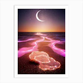 Moon And Stars 5 Art Print