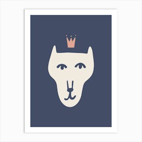 Cat in crown Art Print