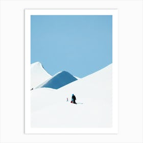 Appi Kogen, Japan Minimal Skiing Poster Art Print