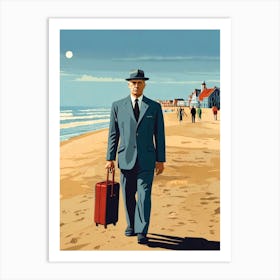 Man On The Beach Art Print